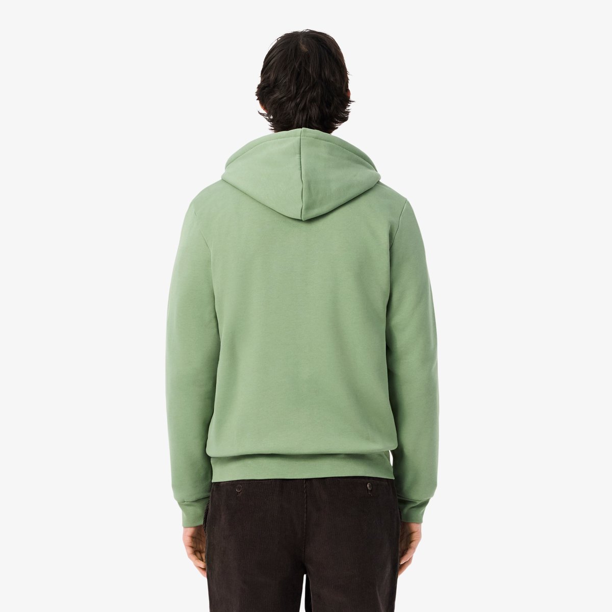 Sweatshirt à capuche zippé molleton vert-s86, LACOSTE