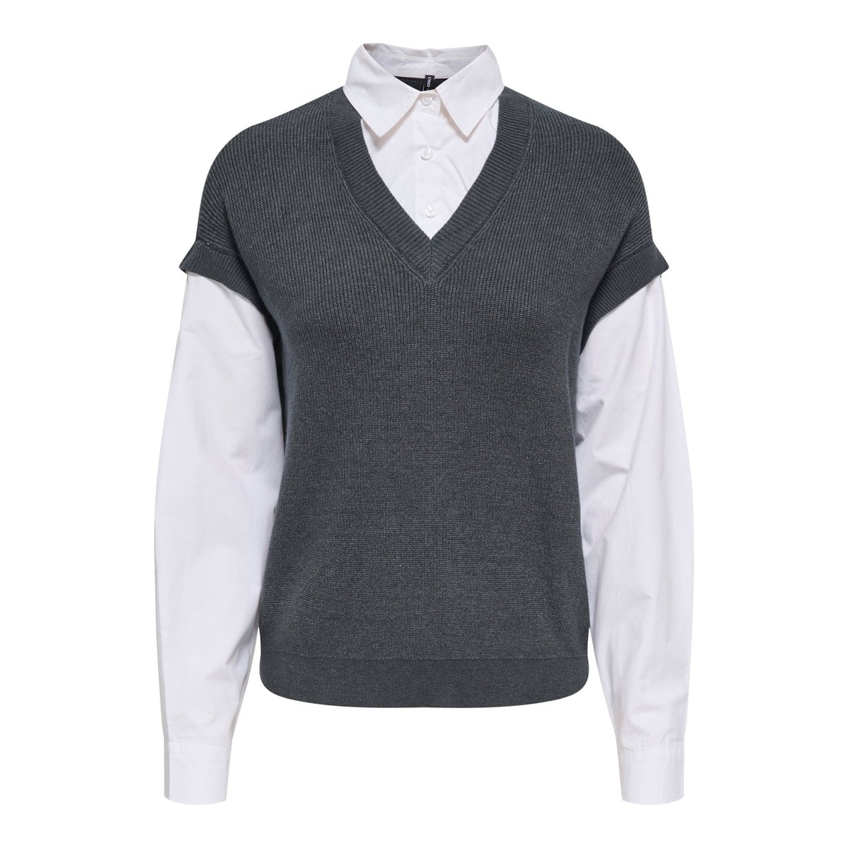 Gilet dark grey melange, ONLY