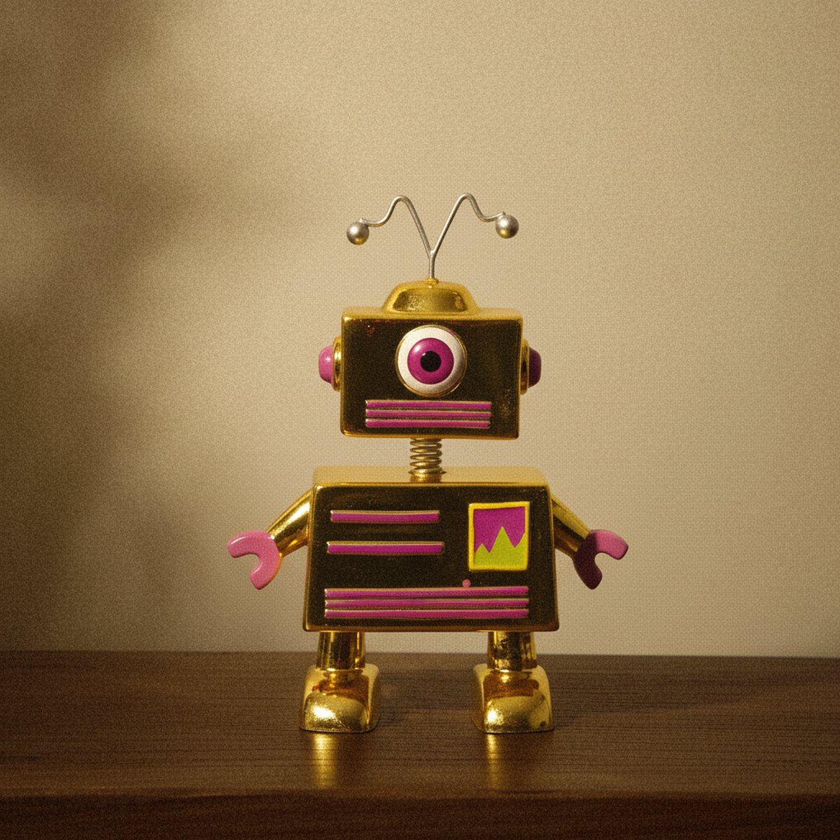 Tirelire figurine décorative robot noël en résine H18 NOËL doré, SIA DECO