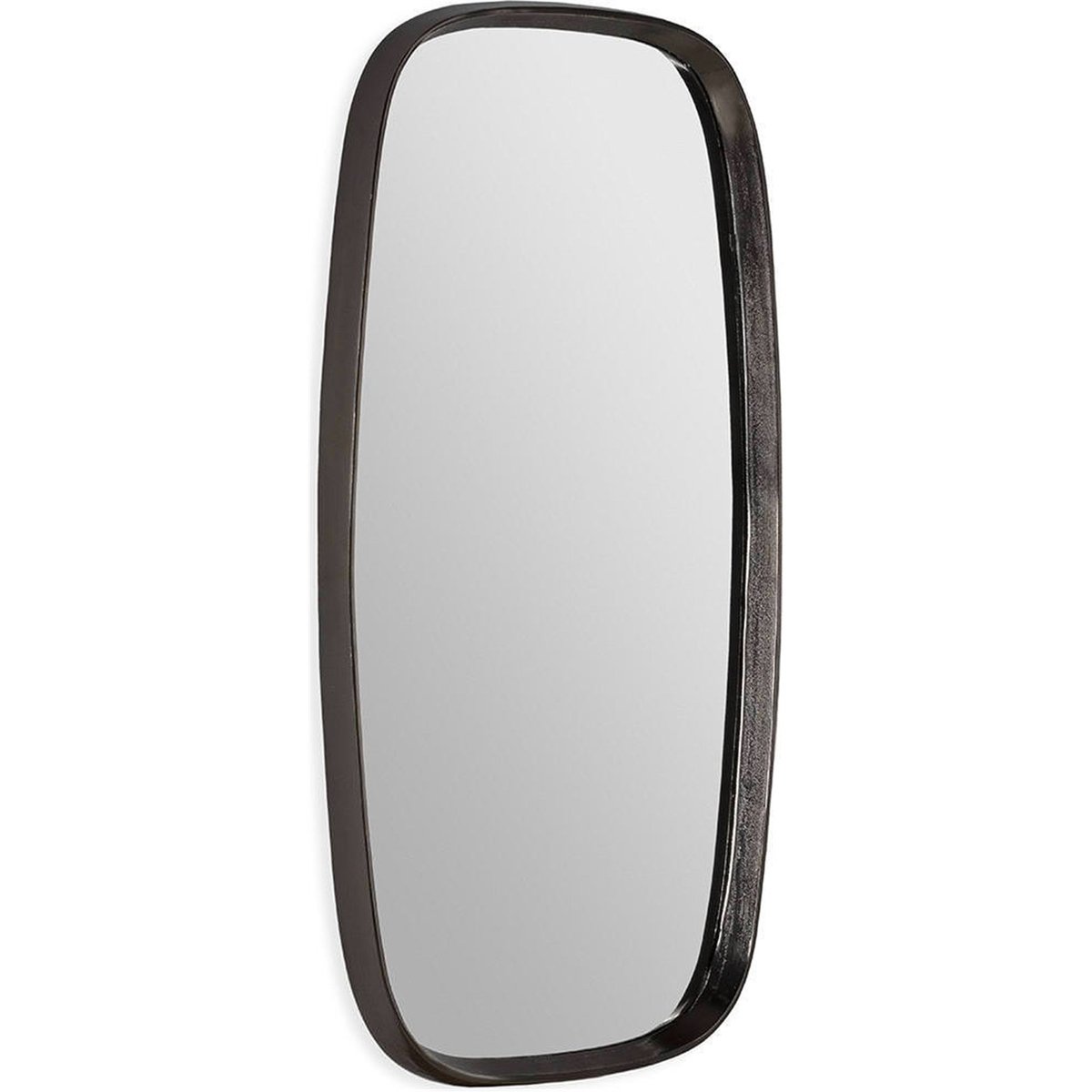 Miroir mural en verre, Angles arrondis noir, RECOLLECTION