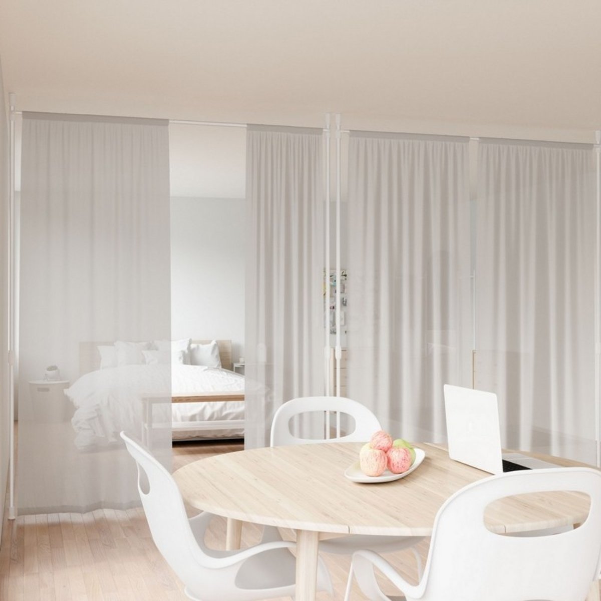 Tringle séparateur de pièce ANYWHERE argent, UMBRA