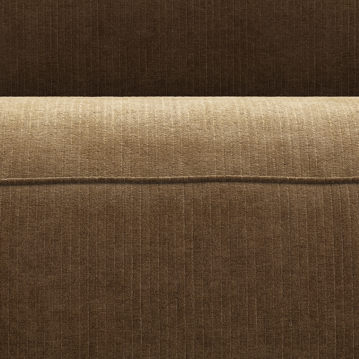 Elément Banquette pour canapé modulable, en velours côtelé vintage, SEVEN bronze, LA REDOUTE INTERIEURS