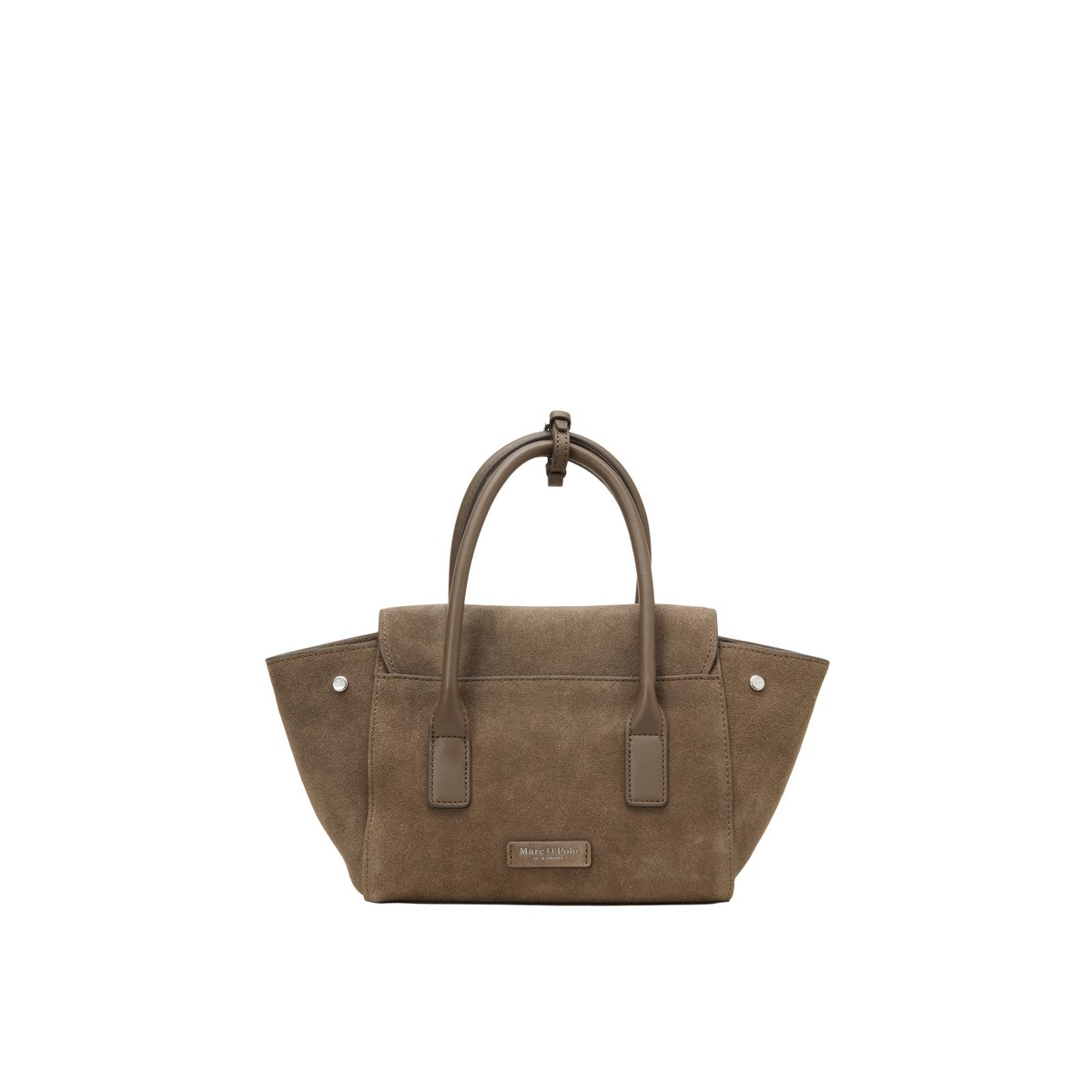 Sac cabas modèle Gitty petit format en cuir velours souple marron clair, MARC O'POLO
