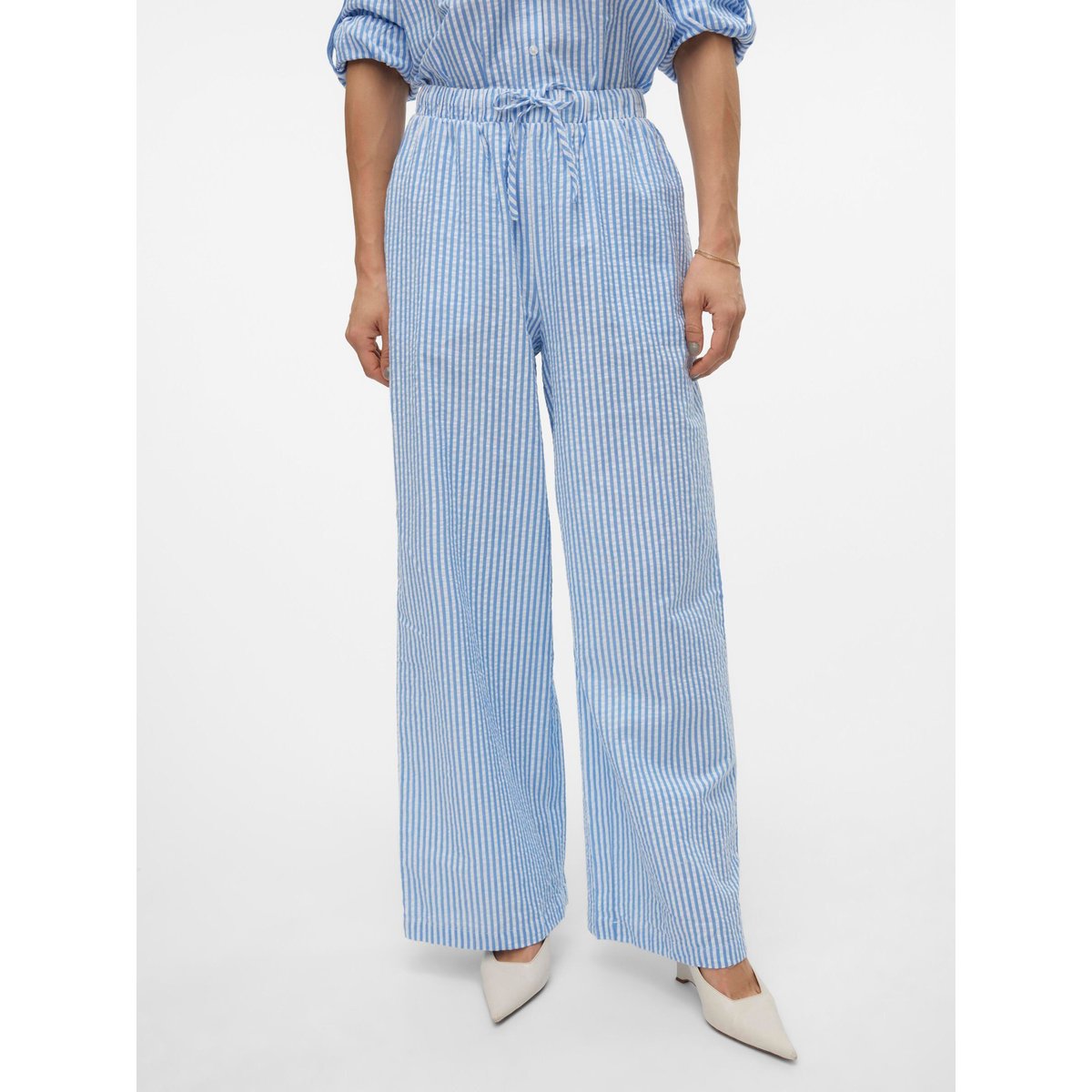 Pantalon À Jambe Large vista blue, VERO MODA