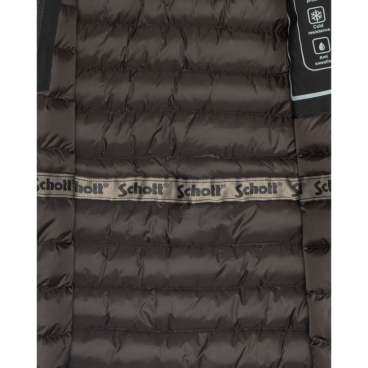 Parka à capuche, imperméable, CHASEN noir, SCHOTT