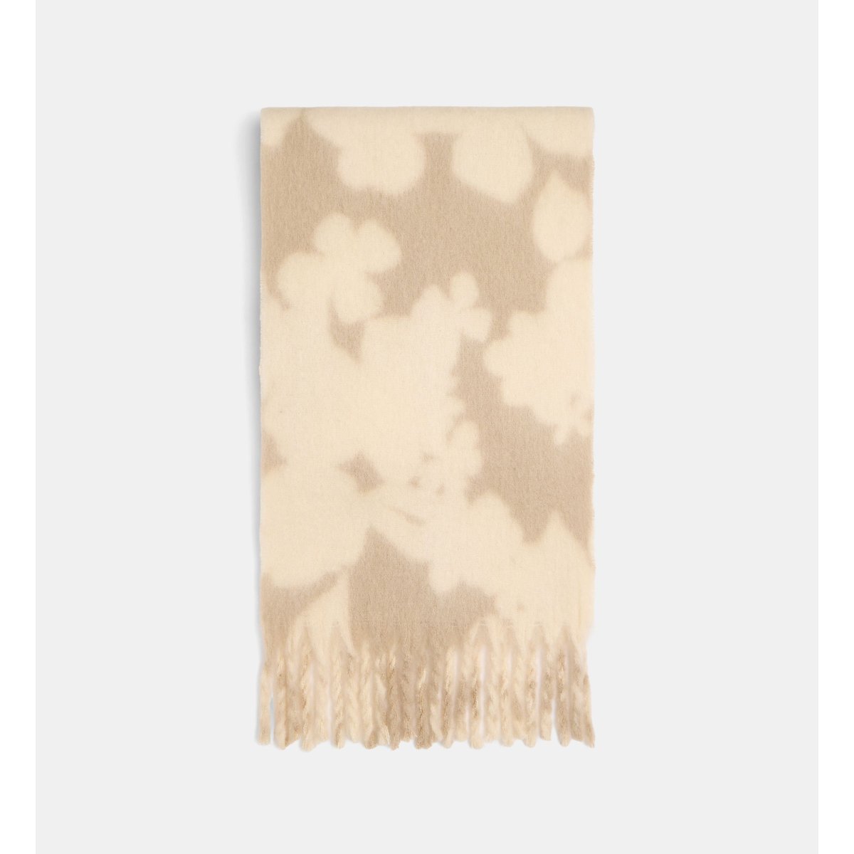 Echarpe sofina douce et moelleuse fleurs beige, GALERIES LAFAYETTE