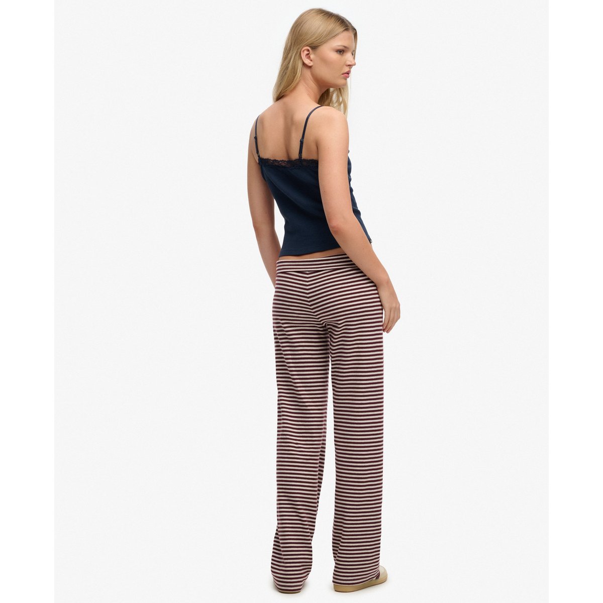 Pantalon Athletic Essentials Rayé Coupe Ajustée rouge port/gris chiné, SUPERDRY