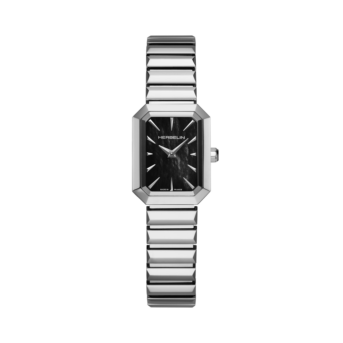 Montre Analogique OCTOGONE argenté noir argenté, HERBELIN