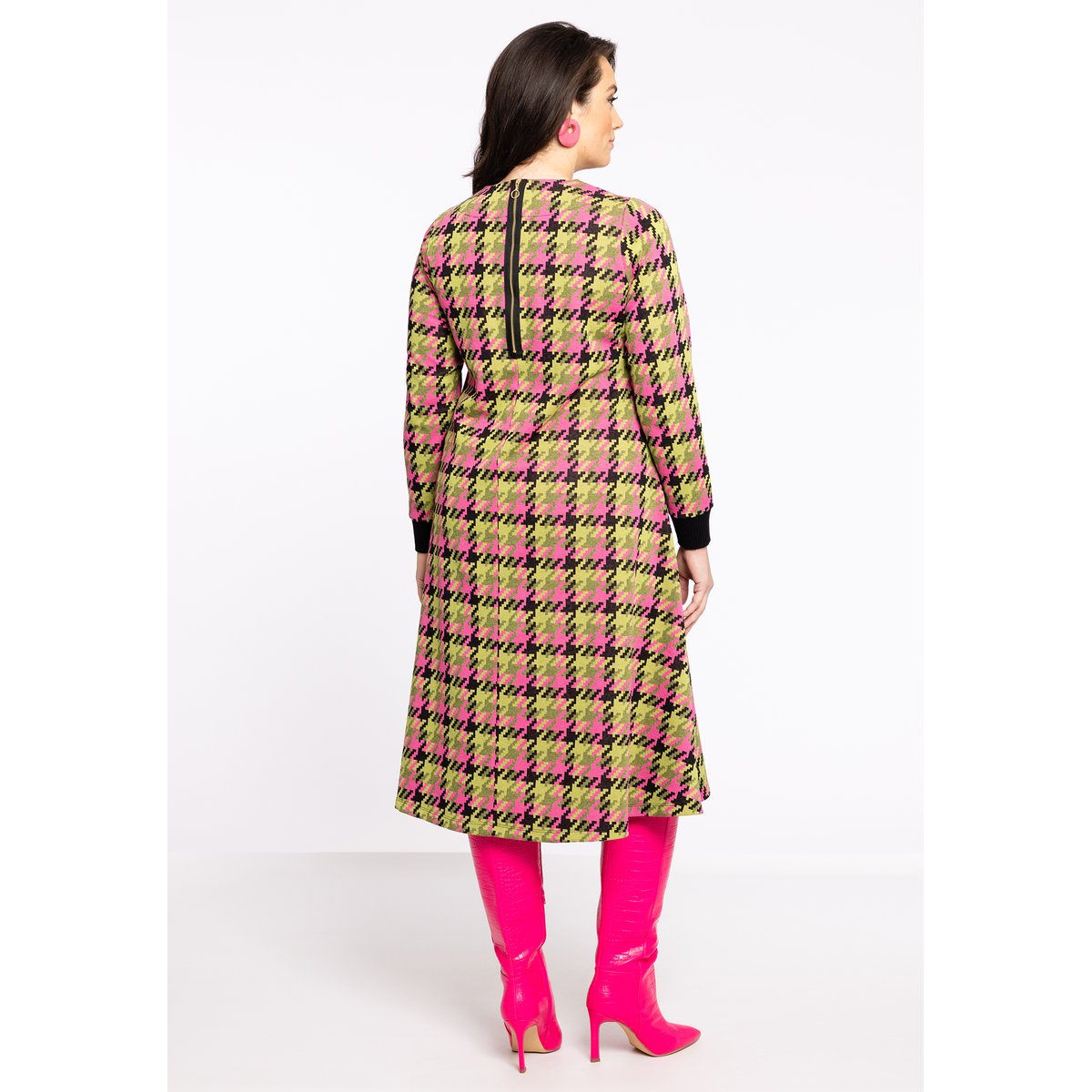 Robe avec fermeture éclair vert, YOEK