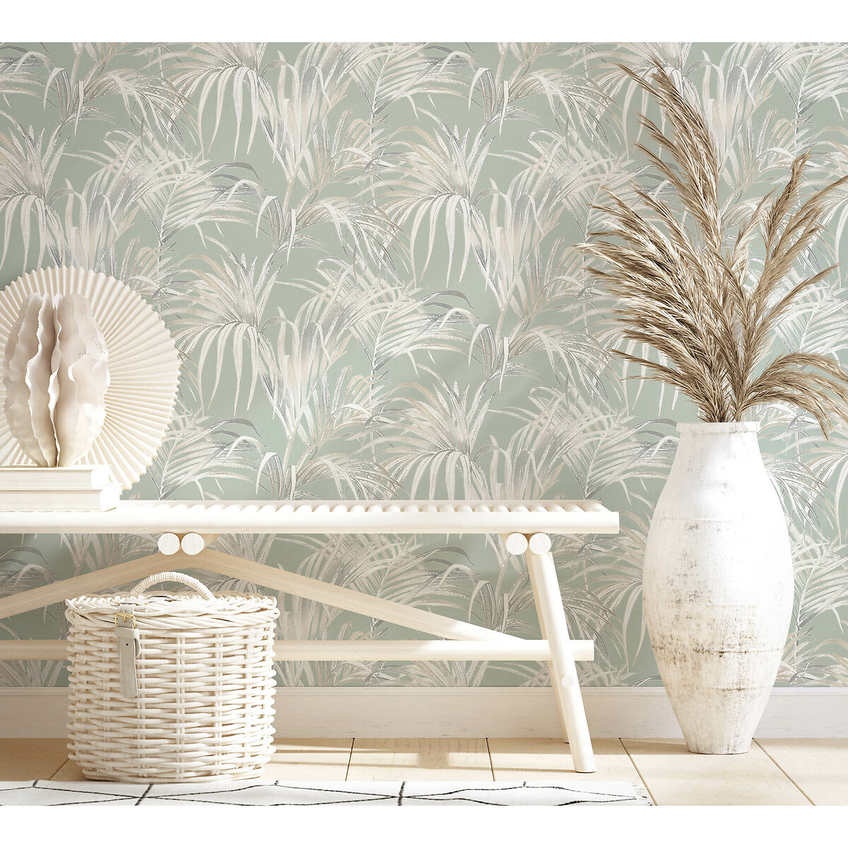 Papel de parede Kylie 6835, INTERELIFE bege/verde, INTERELIFE
