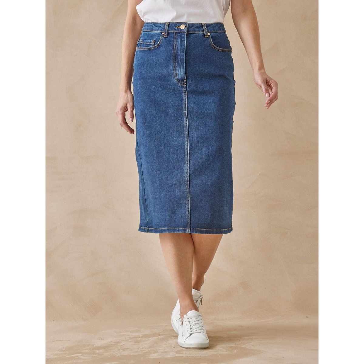 Jupe en jean denim stone, DAXON