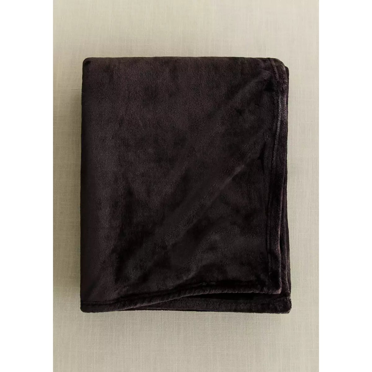 Couverture polaire douce marron, MANGO HOME