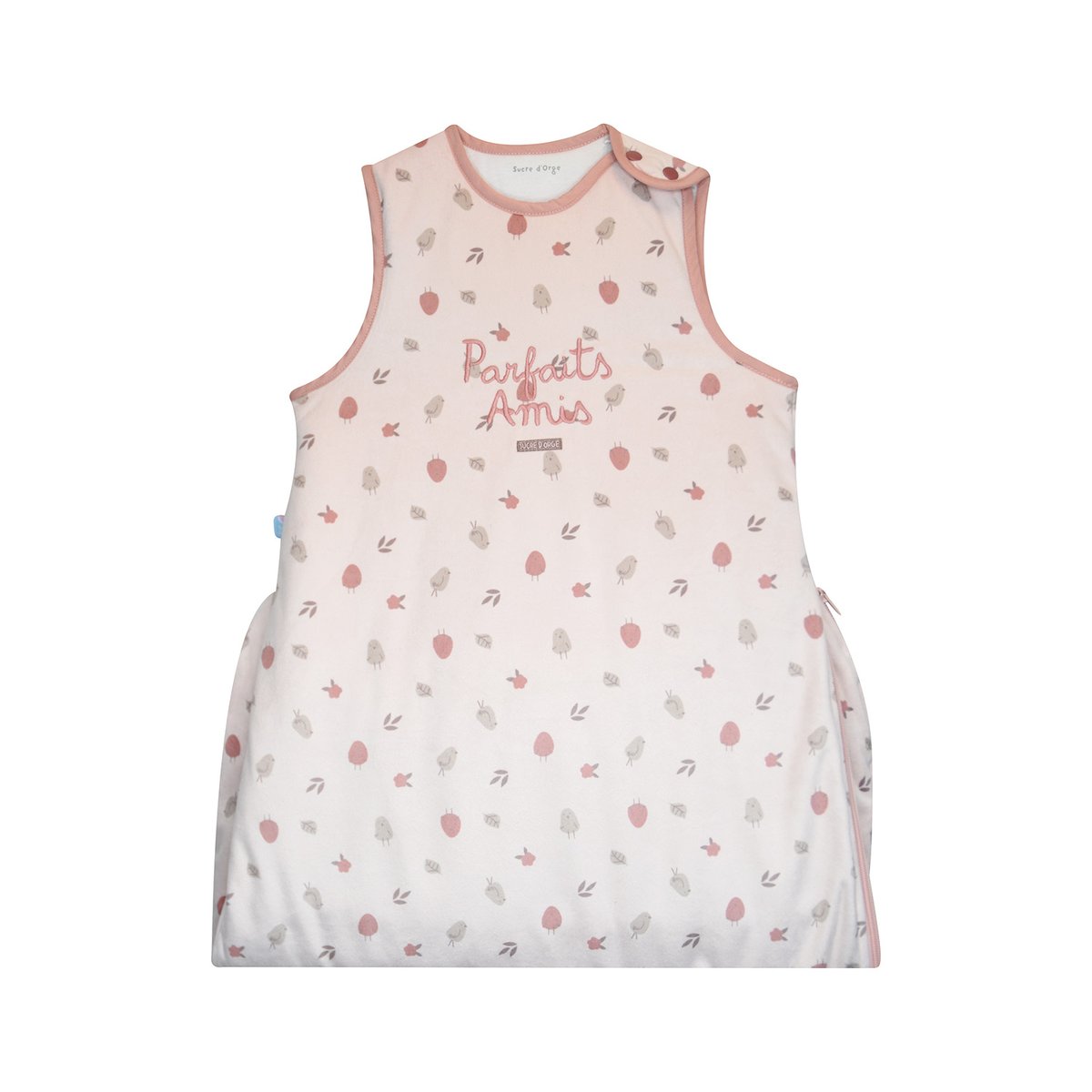 Gigoteuse 6/36m marion velours doux sans manches rose, SUCRE D'ORGE