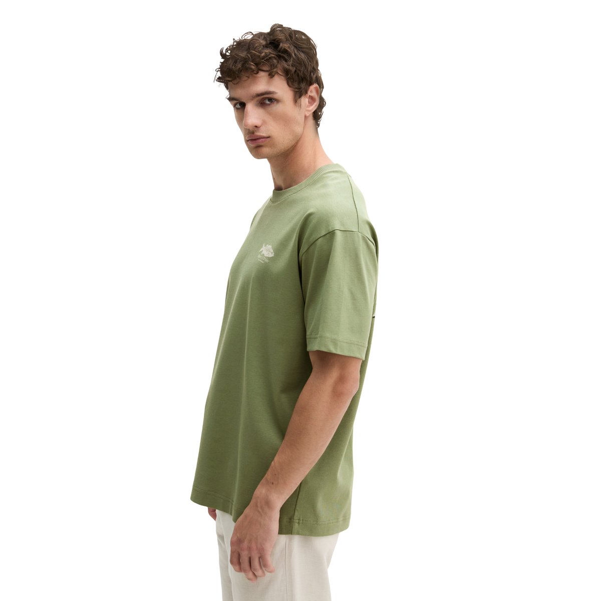 T-shirt loose avec imprimé dos de poisson vert, MARC O'POLO