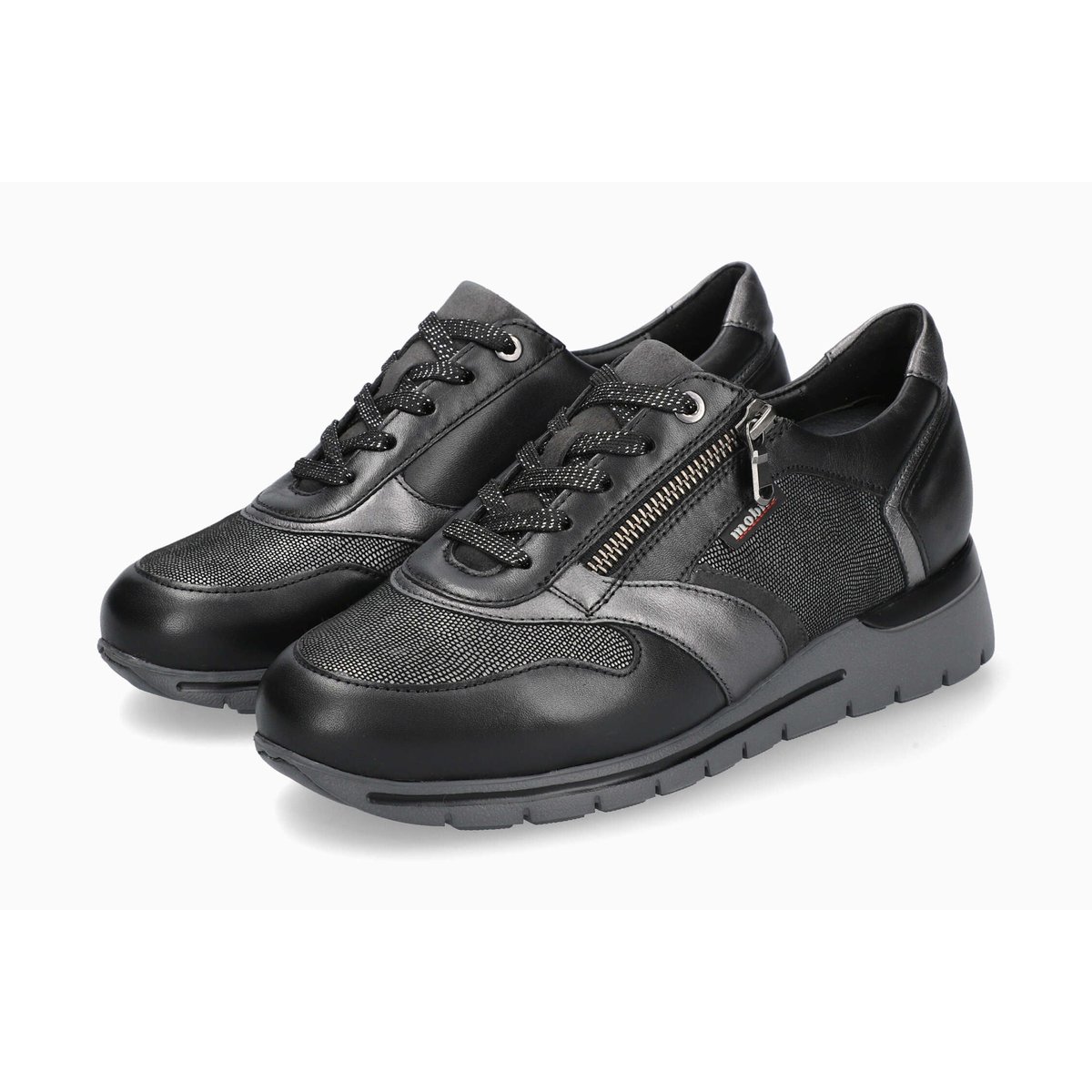 Baskets en cuir EREEN noir 3, MEPHISTO