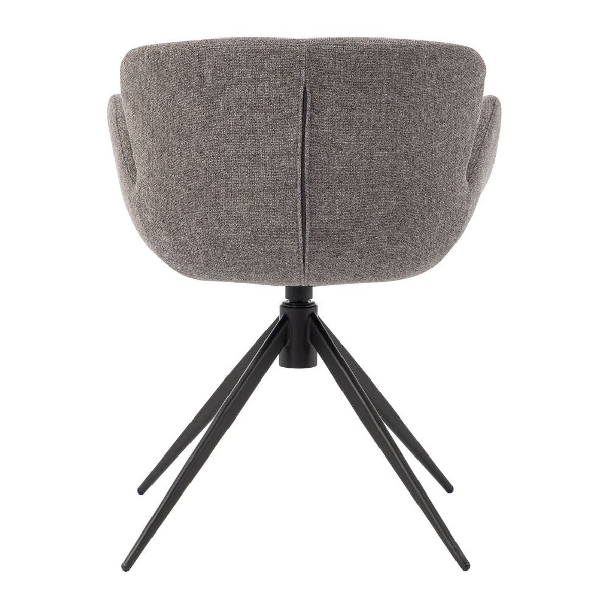 Chaise repas accoudoir tissu gris foncé, ZAGO