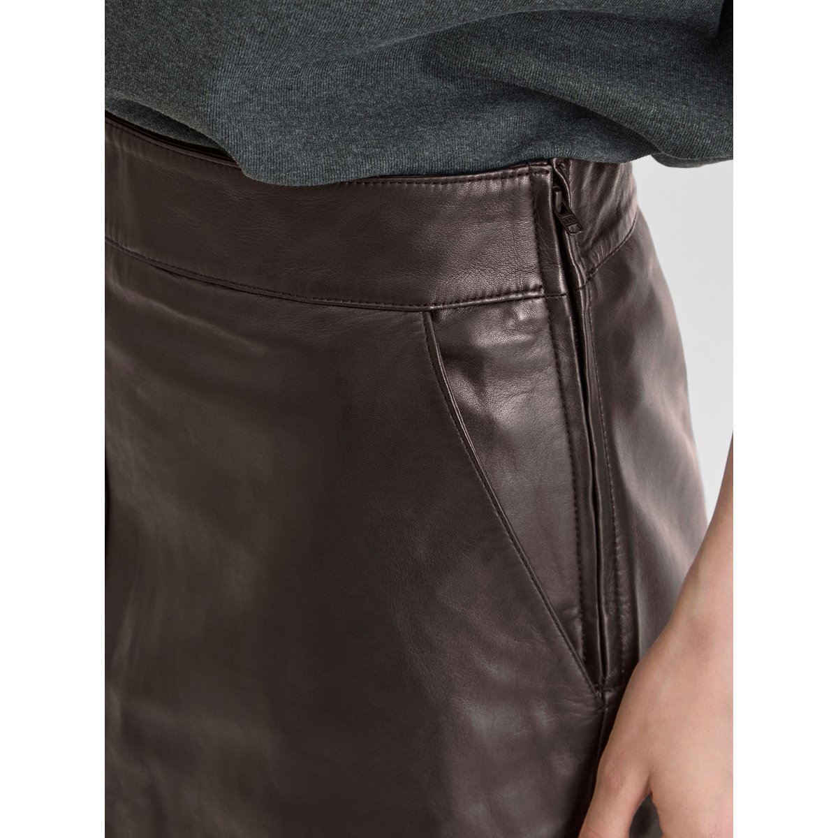 Mini-Jupe marron - coffee bean1, ROUGE EDIT
