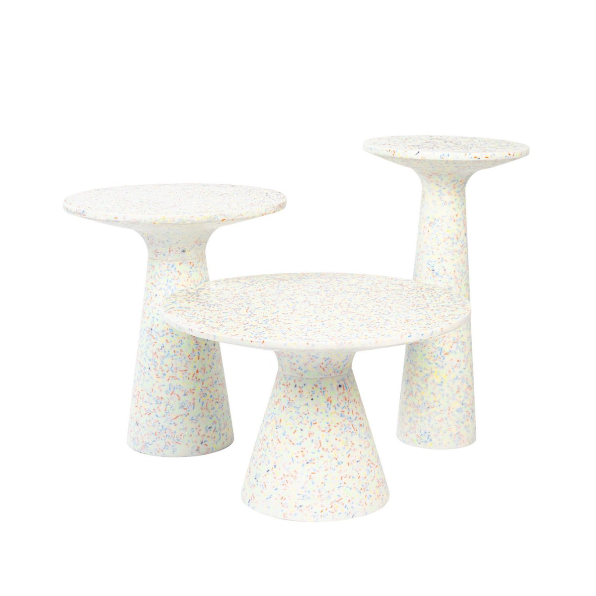 Table d'appoint en plastique recyclé - VICTORIA multicolore, ZUIVER