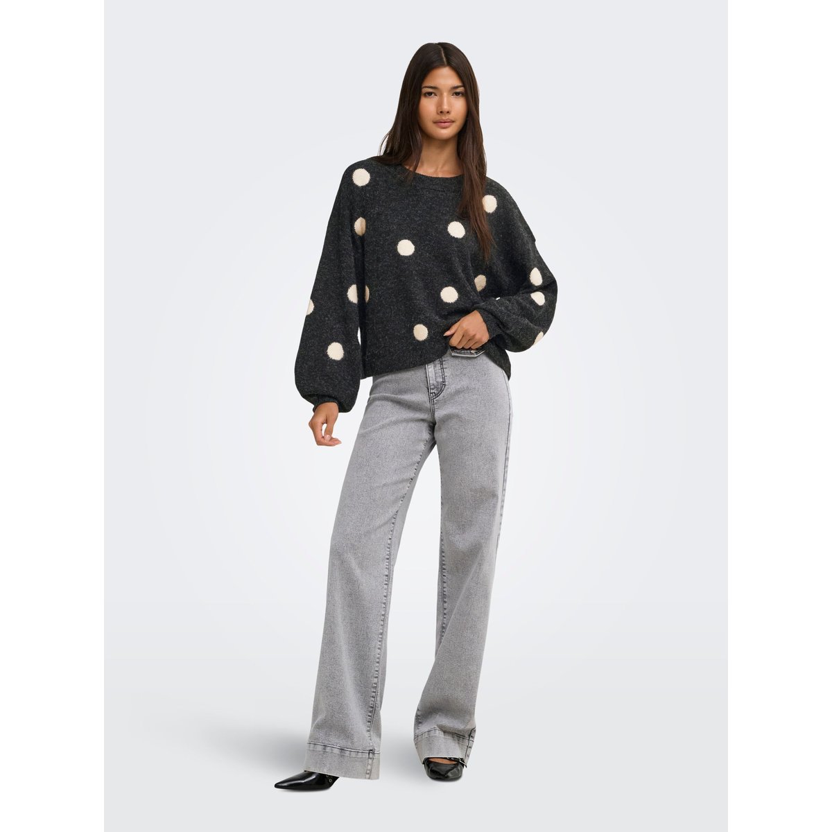 Pull En Maille dark grey melange, ONLY