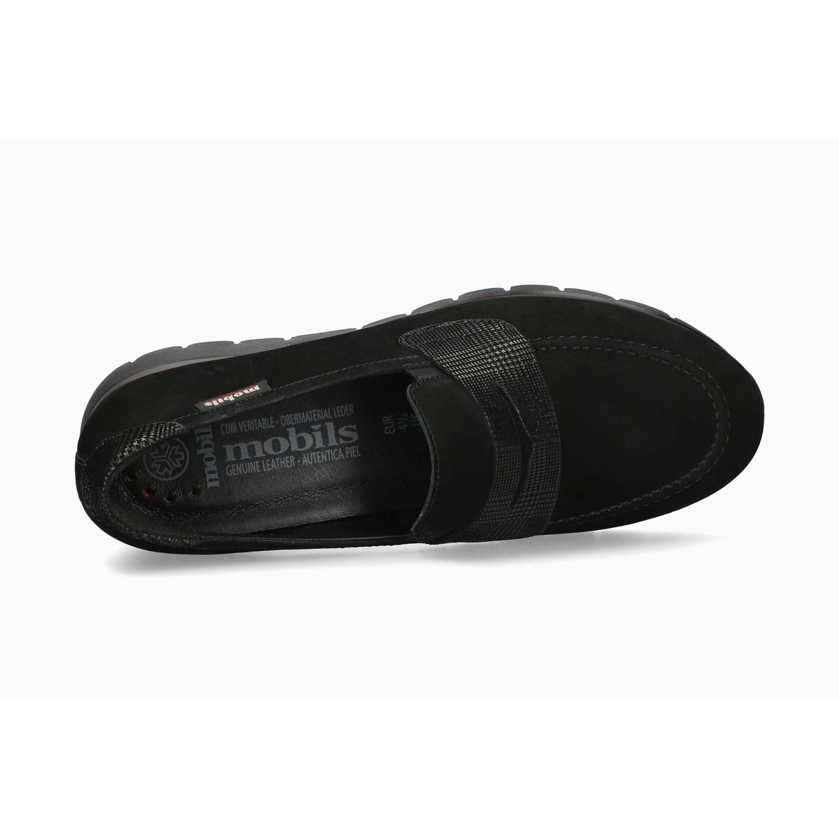 Mocassins en cuir ELYNA noir 5143, MEPHISTO