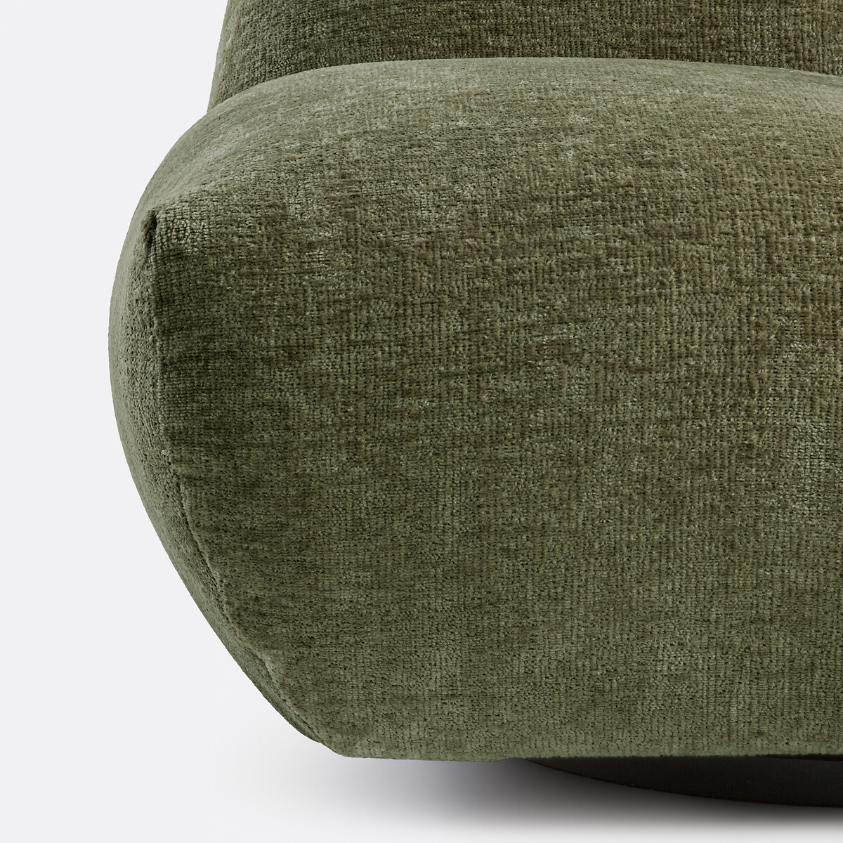 Fauteuil pivotant, velours épais, Nuria kaki, LA REDOUTE INTERIEURS