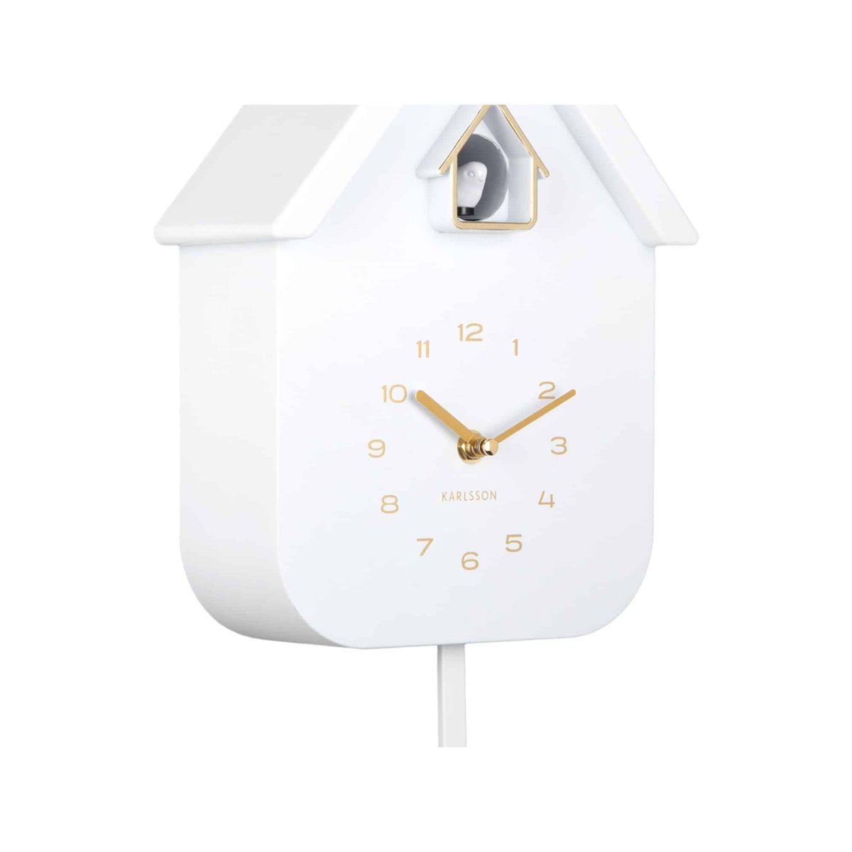 Horloge Murale Plastique SOLO COLOR CUCKOO blanc, KARLSSON
