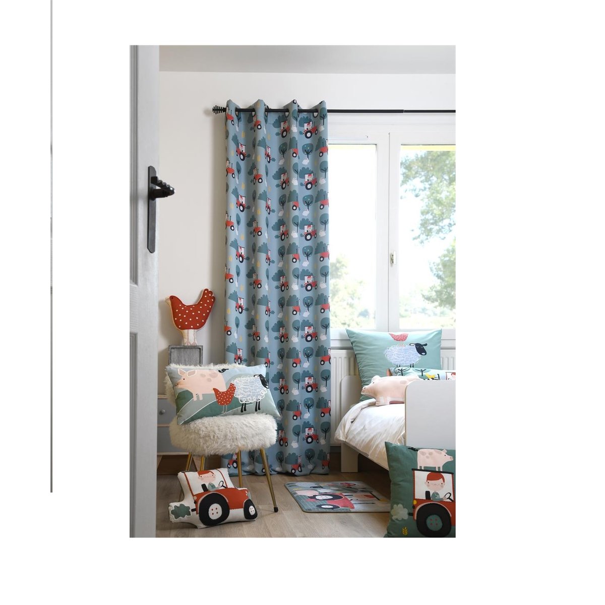 Tapis velours tom a la ferme vert, EDEN