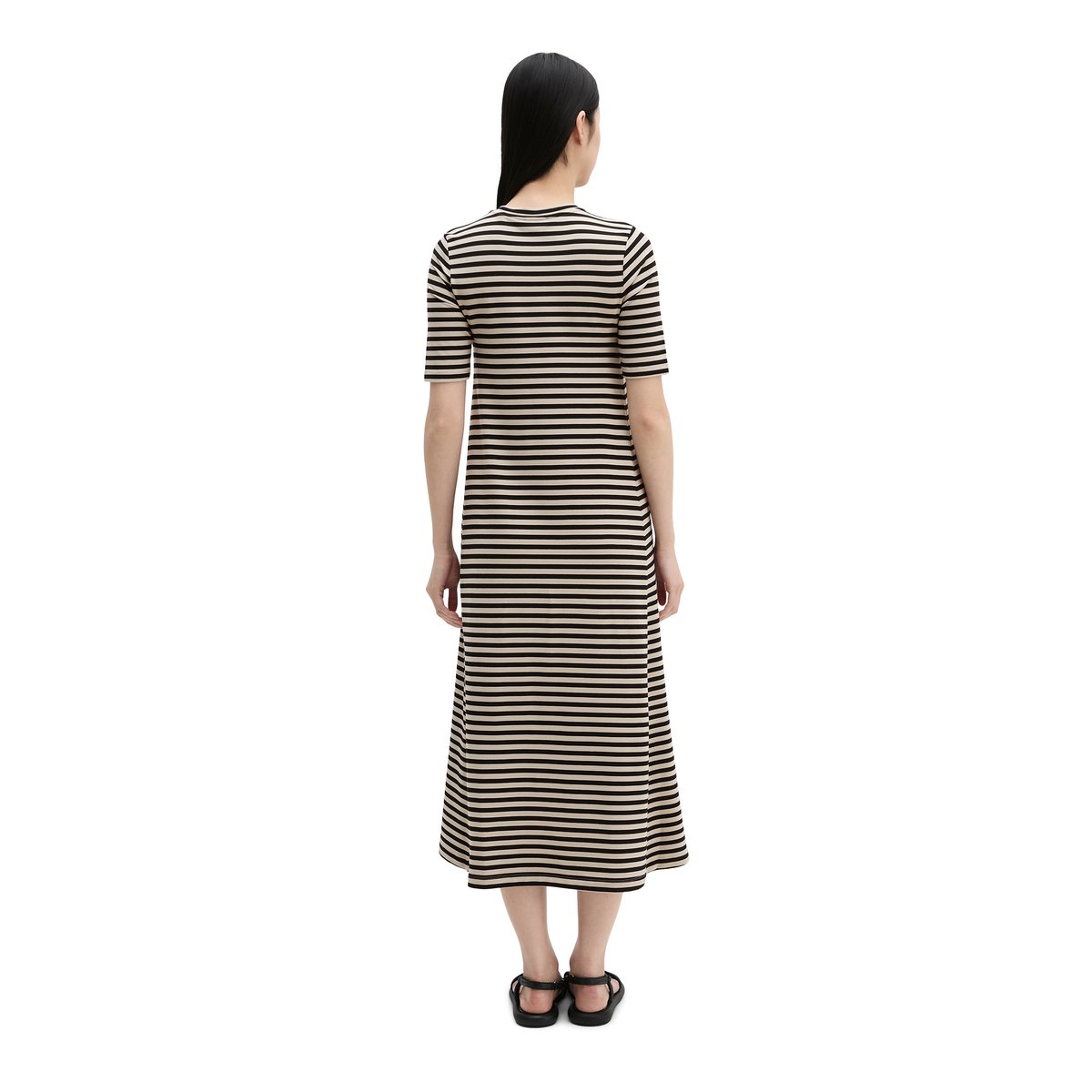 Robe en jersey rayé A-Shape en TENCEL™ Modal hellbraun, MARC O'POLO