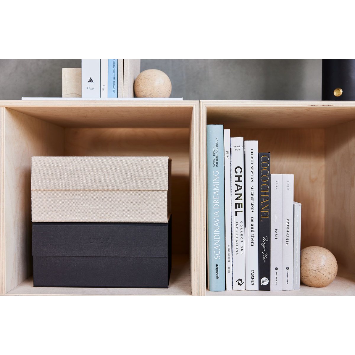 Boîte de rangement en carton LIVING noir, OYOY LIVING DESIGN