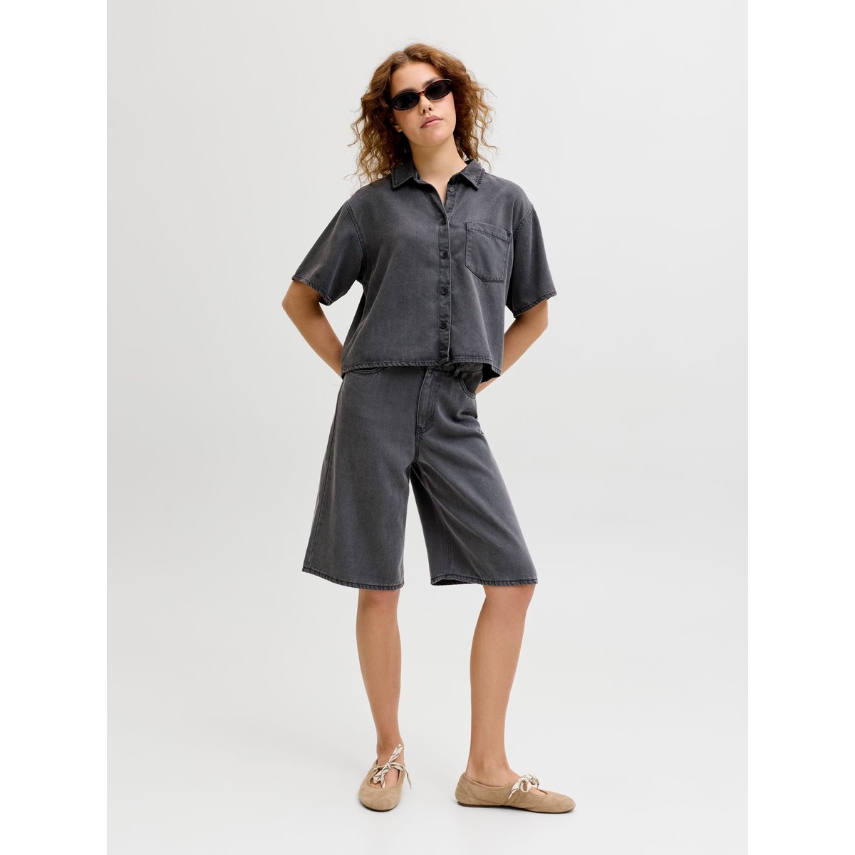 Chemise En Denim medium grey denim, JJXX