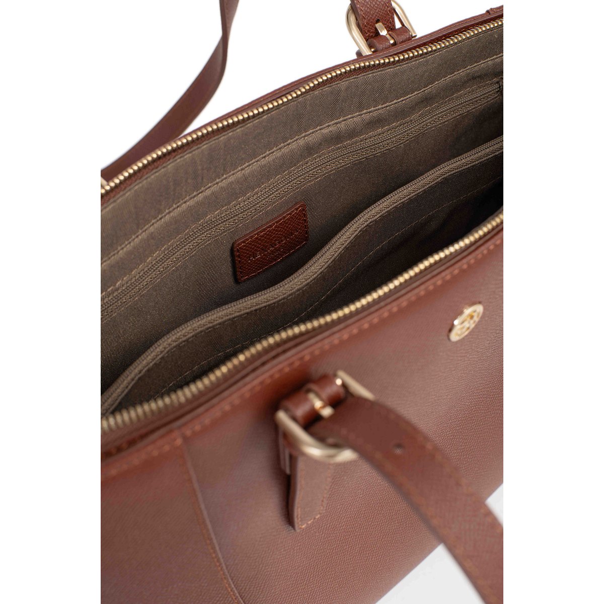 Sac cabas porté épaule AUDE marron, HEXAGONA