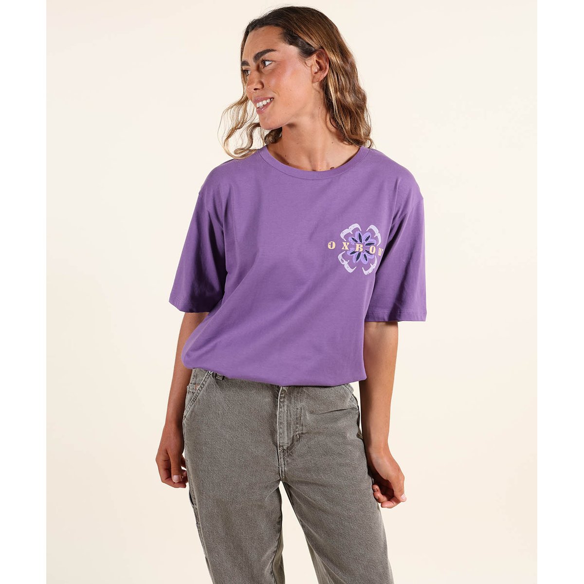 Tee-shirt manches courtes PEACE purple, OXBOW