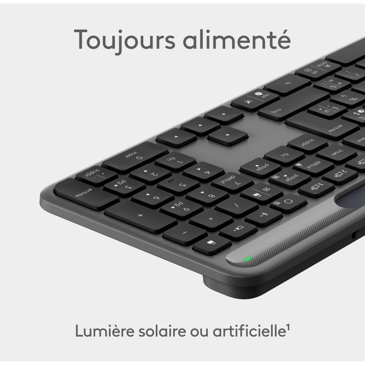 Clavier sans fil Signature Slim Solar+ couleur unique, LOGITECH