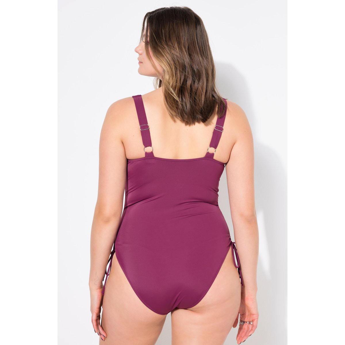Maillot de bain à bonnets souples rouge vin, STUDIO UNTOLD
