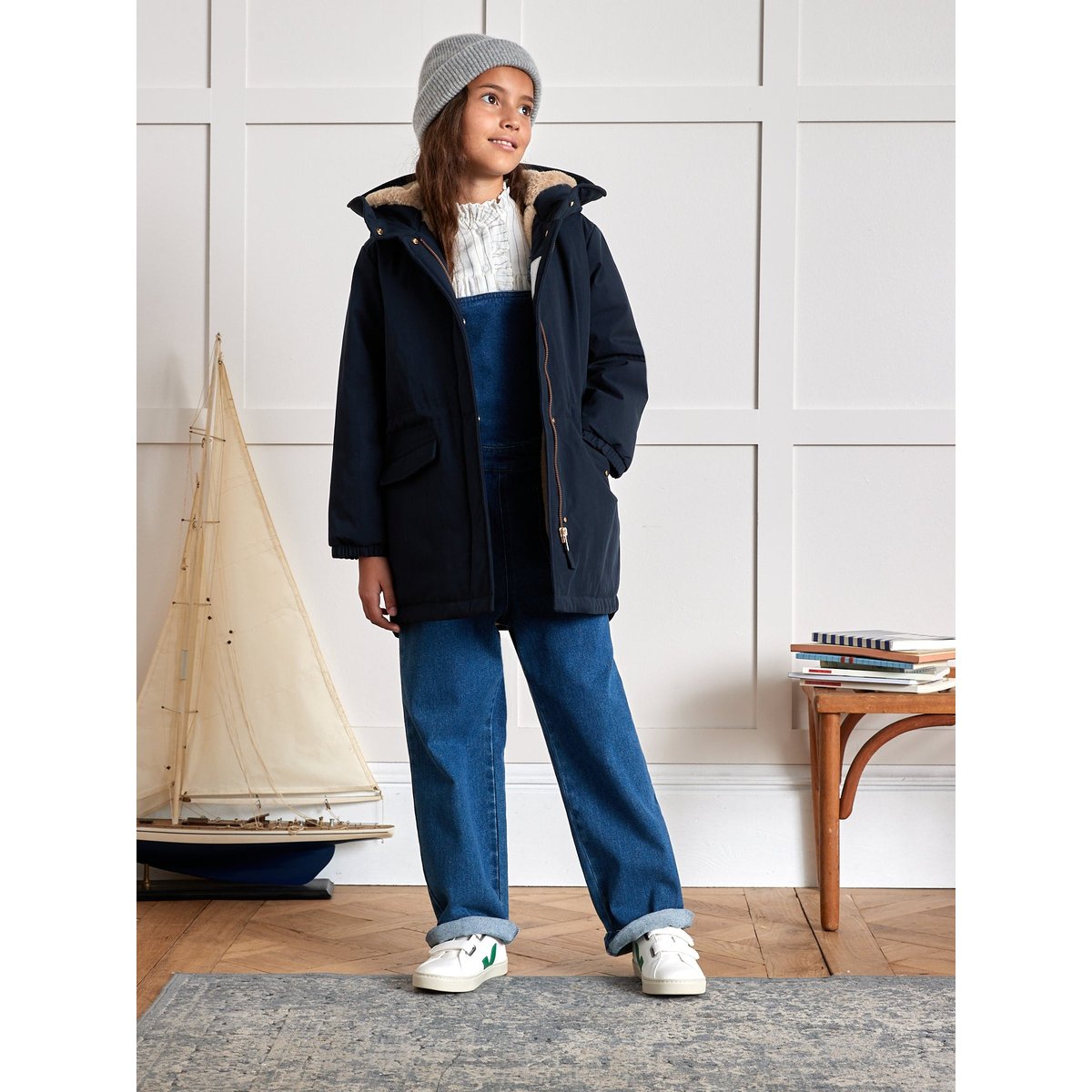 Parka Junior doublée imitation fourrure marine, CYRILLUS