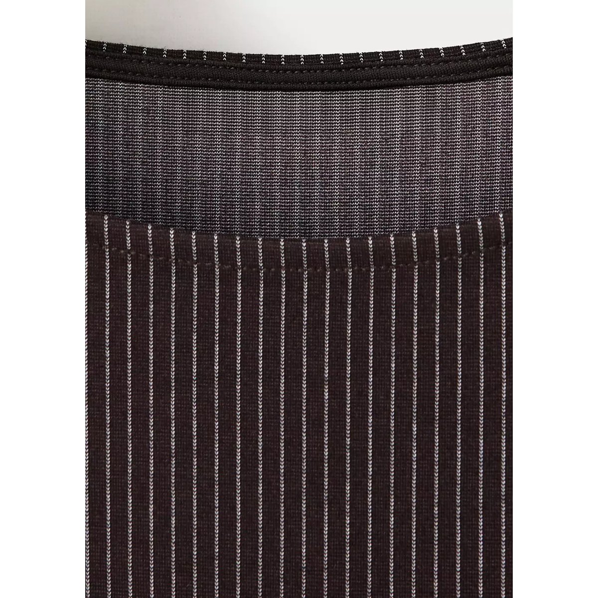 Robe à rayures détail coutures marron, MANGO