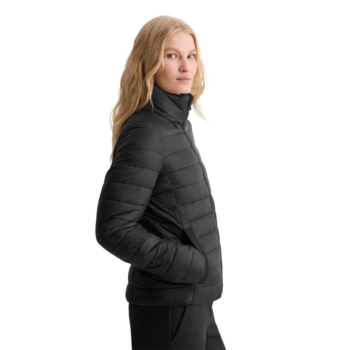 Veste matelassée légère fitted avec des matériaux recyclés noir, MARC O'POLO