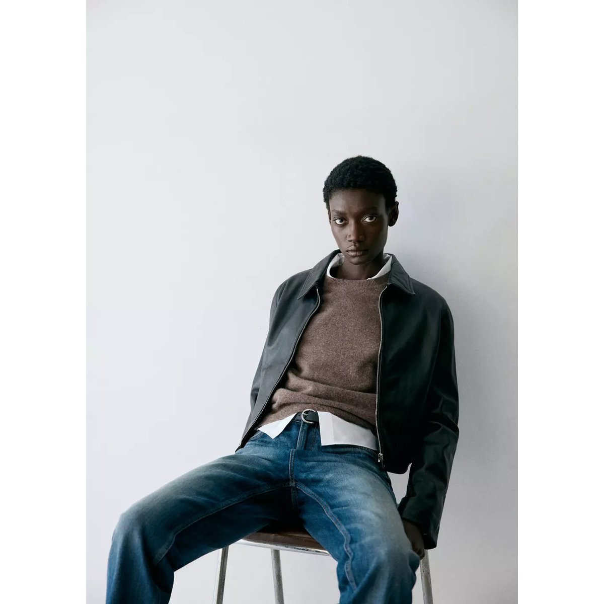 Pull-over 100 % cachemire col rond marron moyen, MANGO