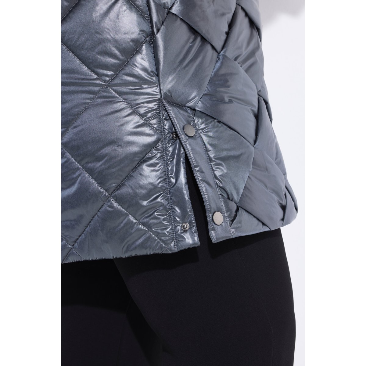 Doudoune matelassée aspect tressé gris graphite, ULLA POPKEN