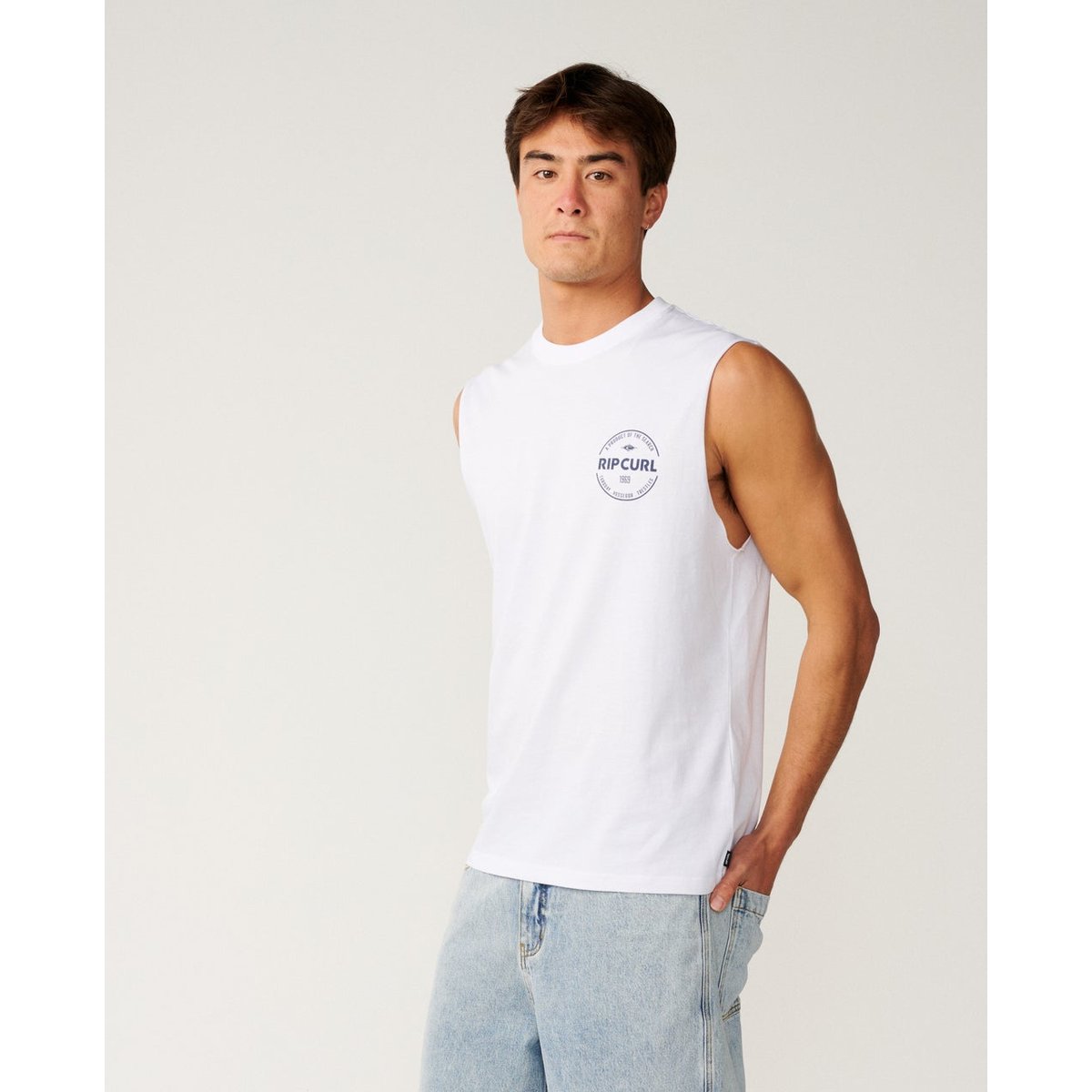 Débardeur STAPLE blanc, RIP CURL