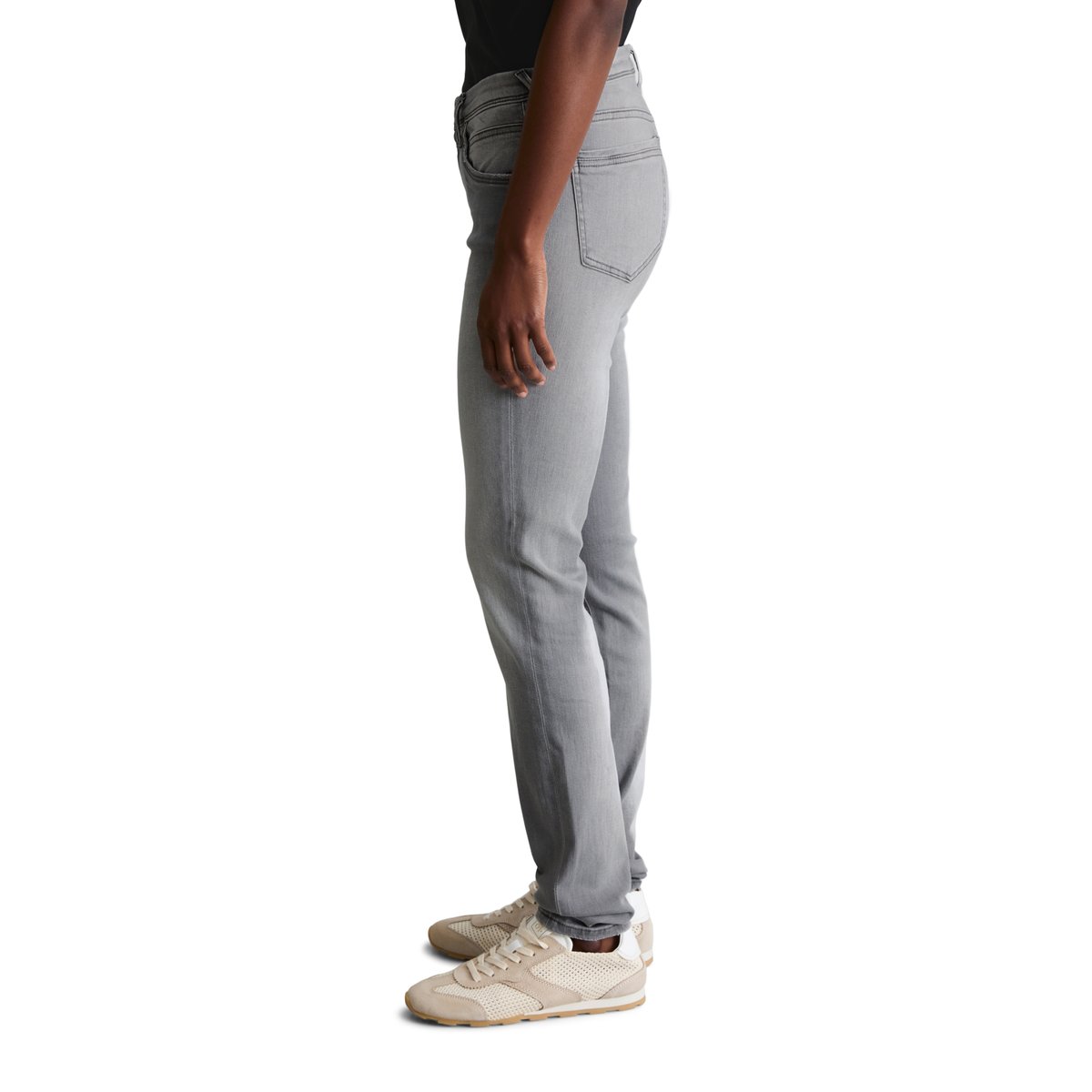 Jeans modèle Alva slim en coton biologique mélangé gris, MARC O’POLO DENIM