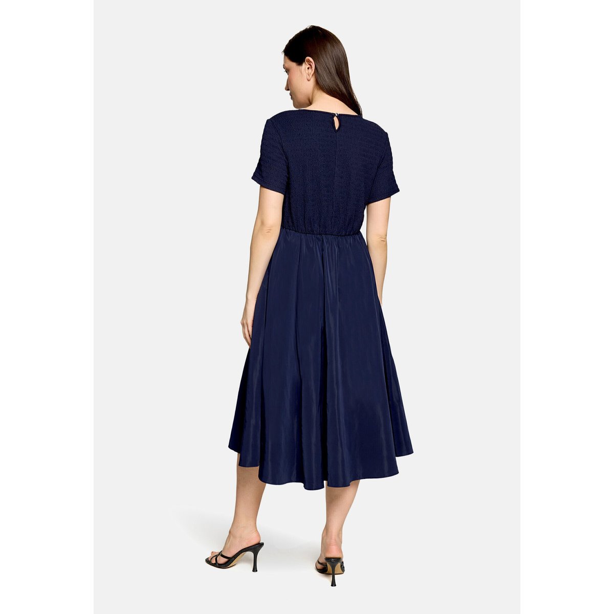 Robe longueur midi à poches extérieures maritime blue, CARTOON