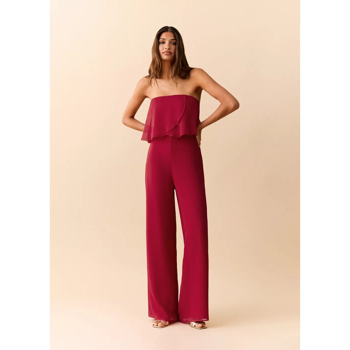 Combinaison bustier rouge, MANGO TEEN