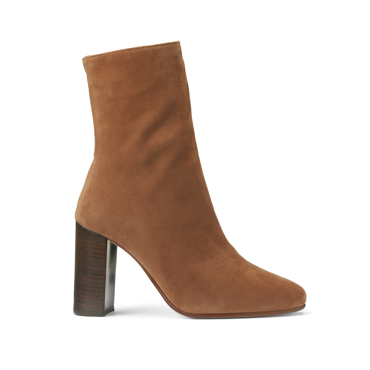 Bottines pointues en cuir velours Valoris marron, JONAK