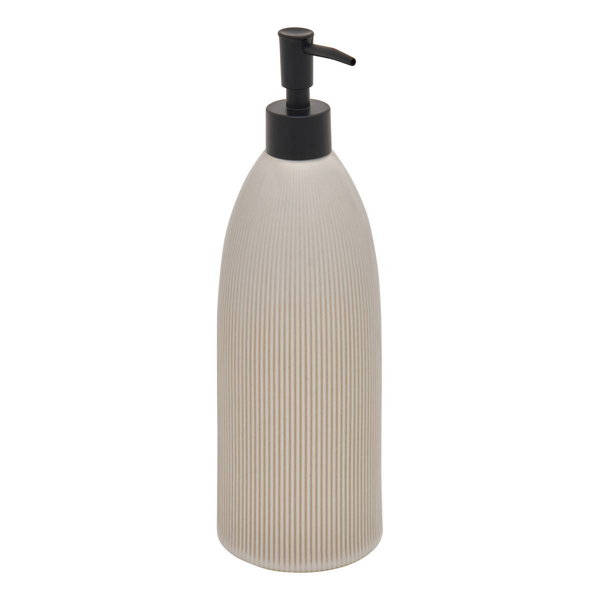 Distributeur de savon strié 850ml blanc, 5FIVE SIMPLY SMART