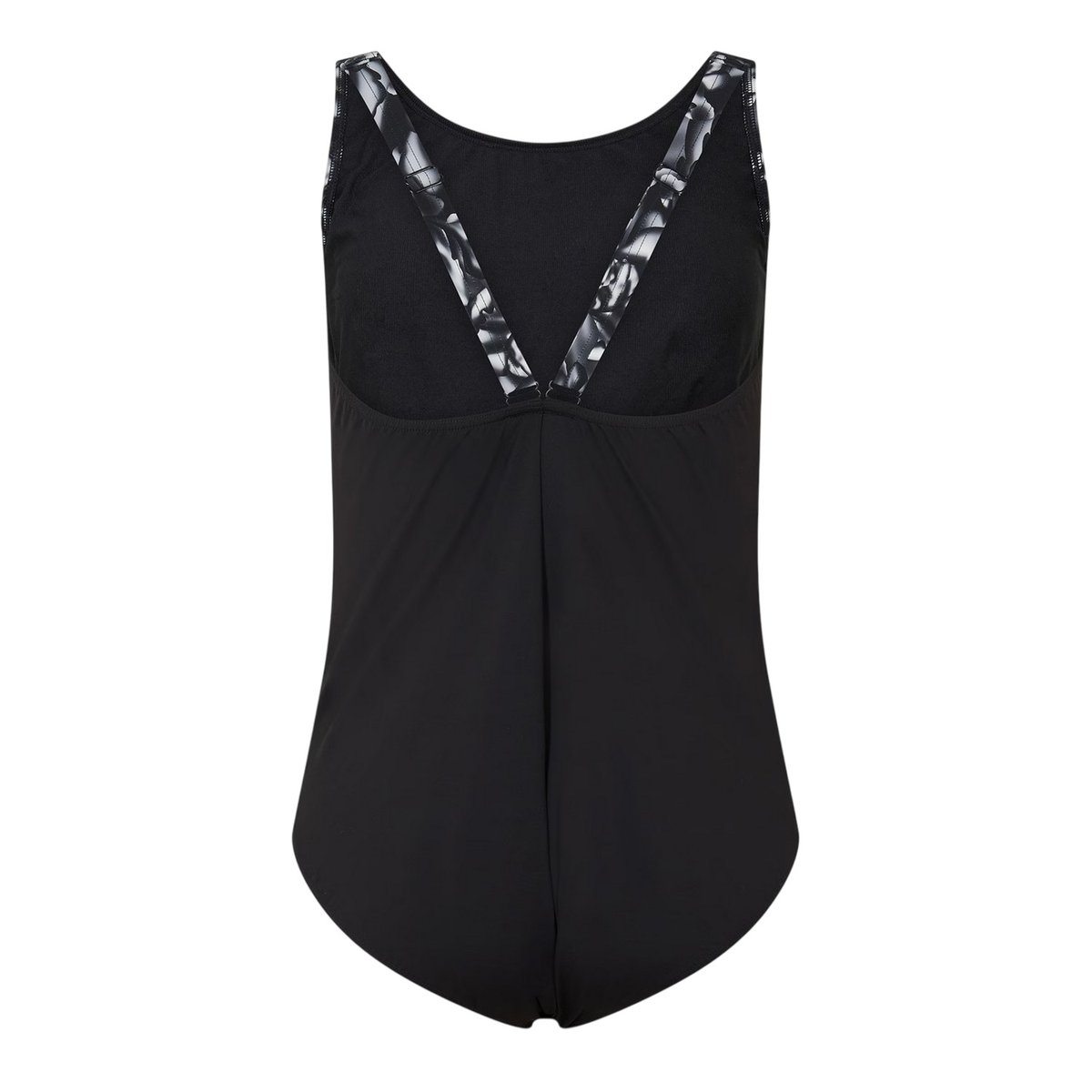 Maillot de bain 1 pièce motif/style logo et abstrait noir, SPEEDO