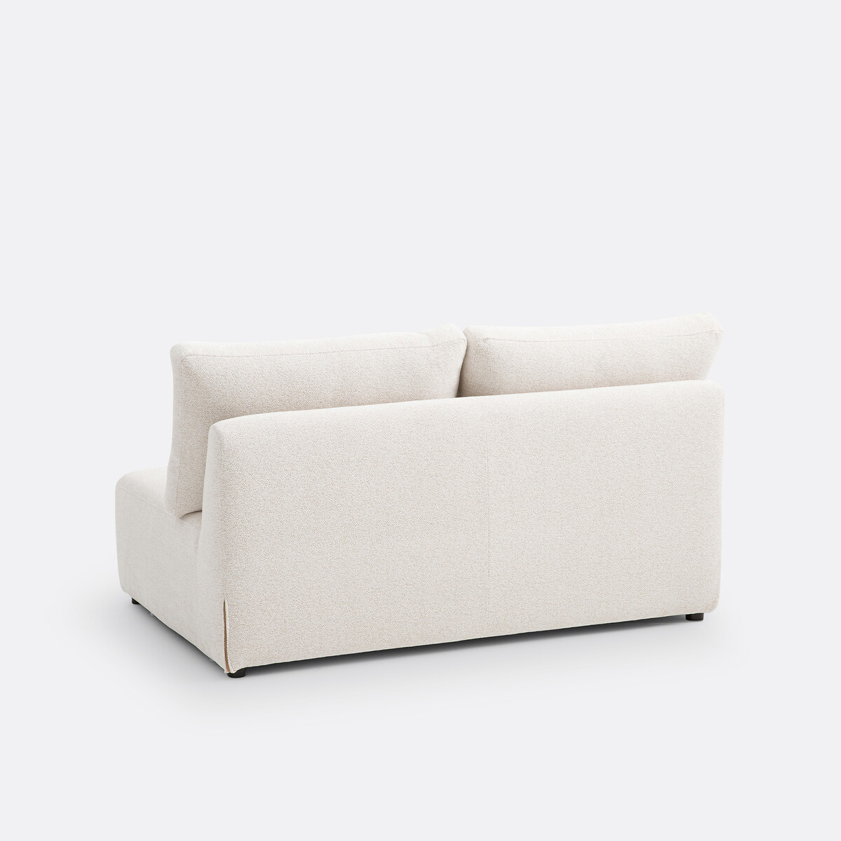 Modulare 2-Sitzer-Sitzbank aus Chenille meliert Monica ecru, LA REDOUTE INTERIEURS
