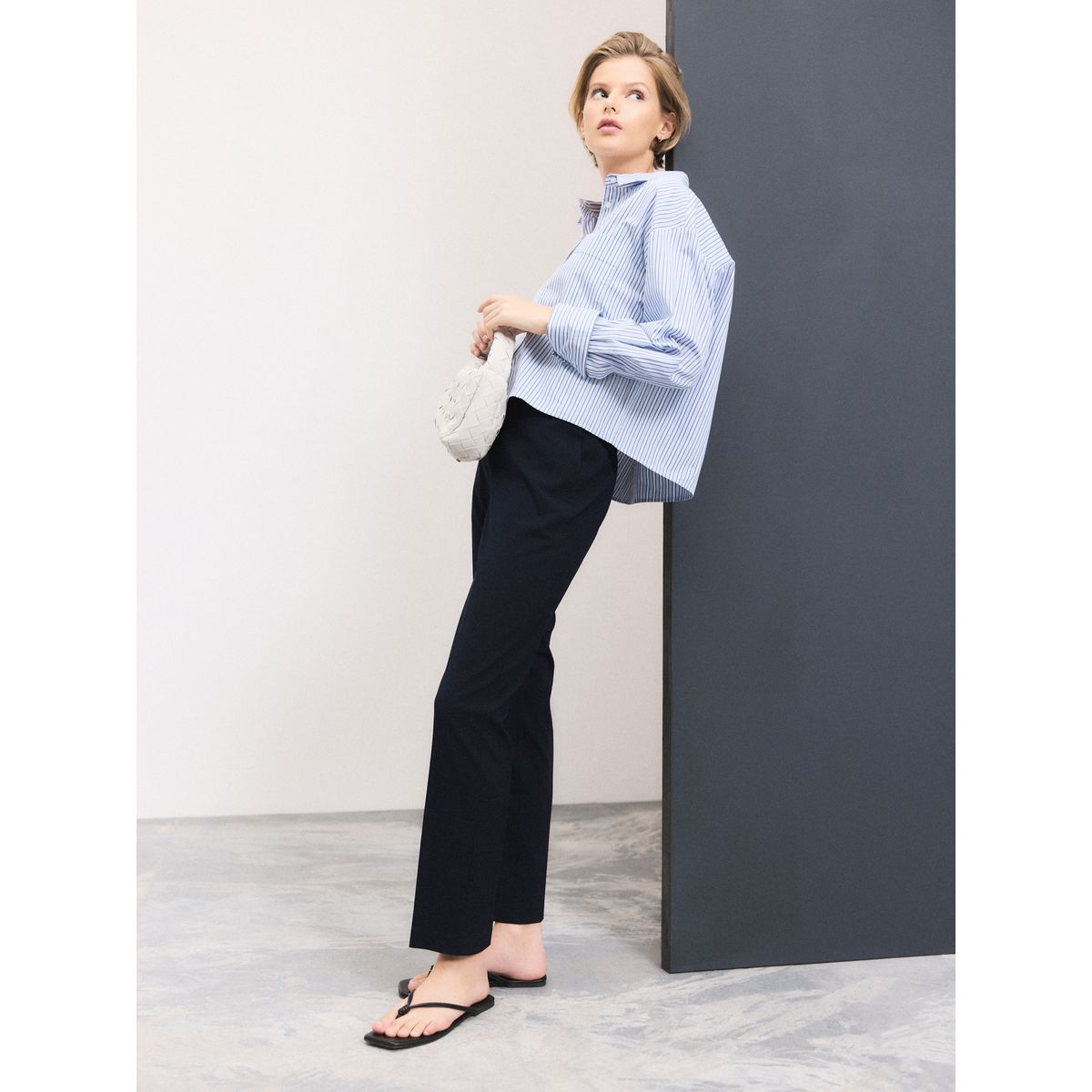 Pantalon slim ajusté bleu marine, NEXT