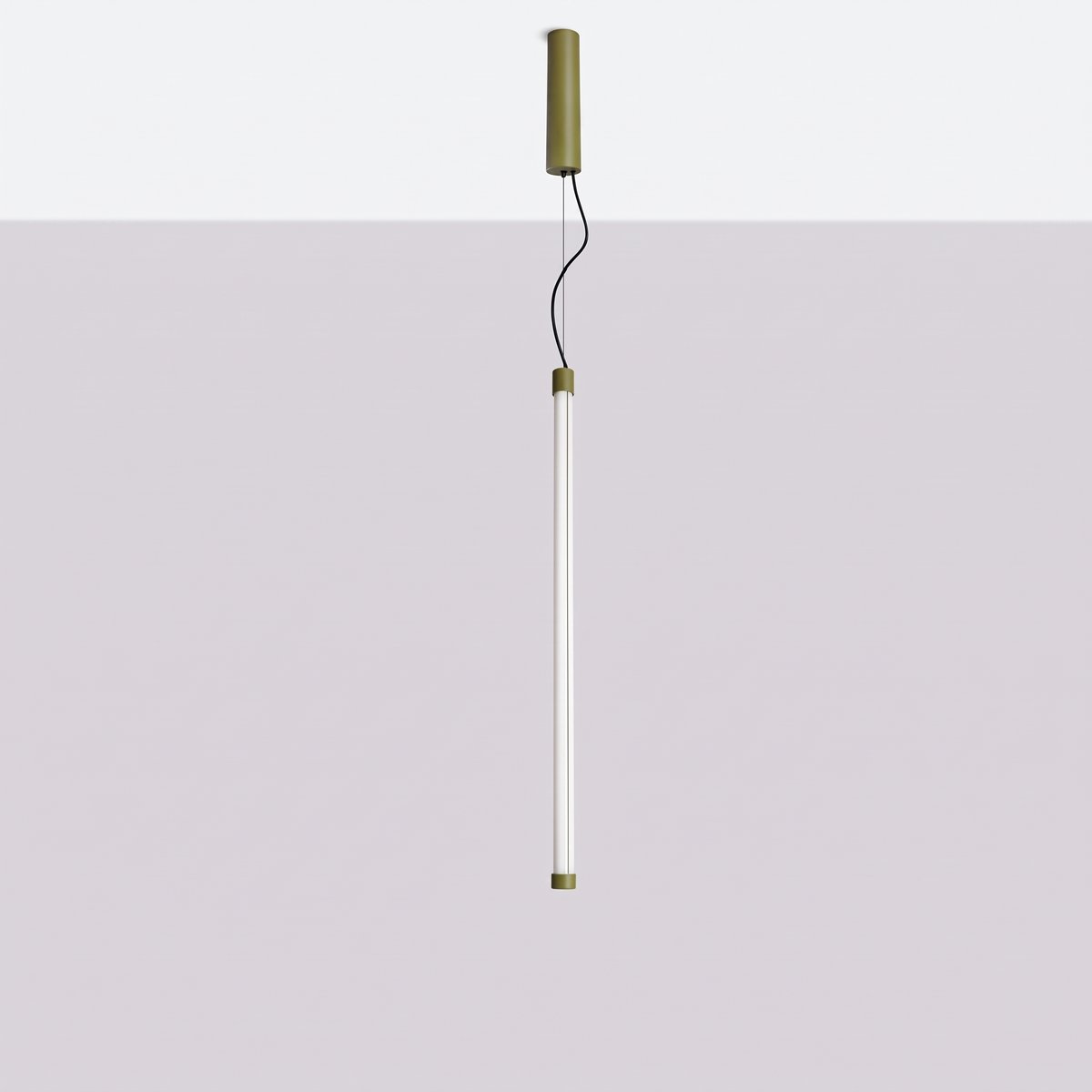 Suspension Acier Vert Olive LED 1 Trang vert olive, EDEN