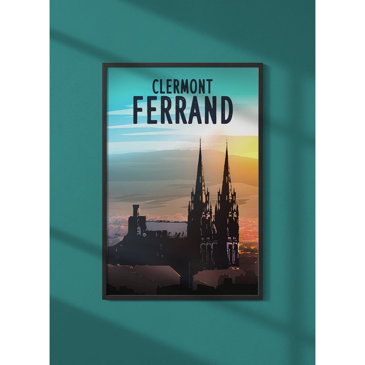 Affiche ville Clermont-Ferrand blanc, L'AFFICHERIE